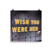 JOAN SEED Illustrations and Posters Poster 18x18" Wish You Were Her(e) Poster