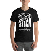 JOAN SEED Men’s fashion Black Heather / S Accidental Bitch Men's Essential Fit Crew Neck T-Shirt