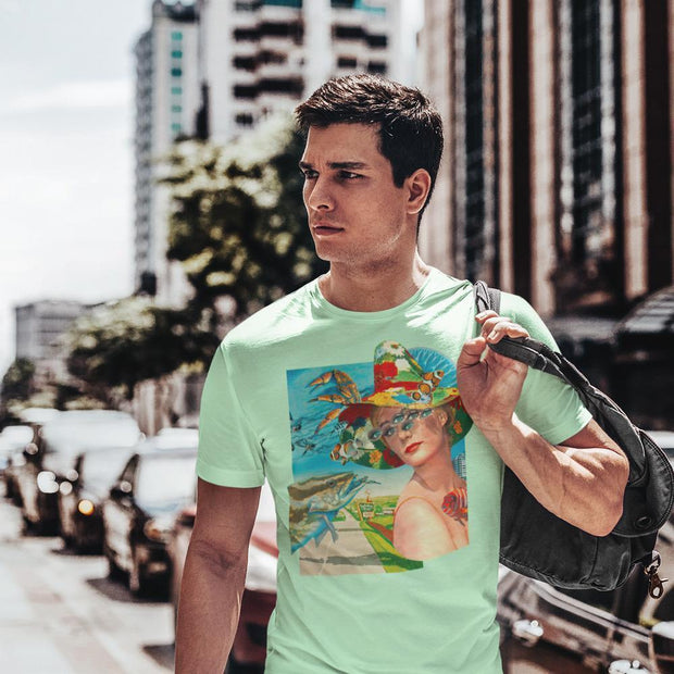 JOAN SEED Men’s fashion Roadtrip Fascinator Men's Essential Fit Crew Neck T-Shirt