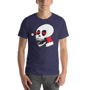 JOAN SEED Men’s fashion Heather Midnight Navy / S Santa Skull Men's Essential Fit Crew Neck T-Shirt