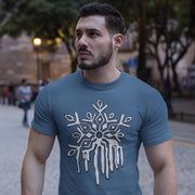 JOAN SEED Men’s fashion Snowflake Meltdown Men's Essential Fit Crew Neck T-Shirt