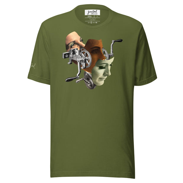 JOAN SEED Olive / S Multiple Mask Machine Unisex Essential Fit Crew Neck T-Shirt