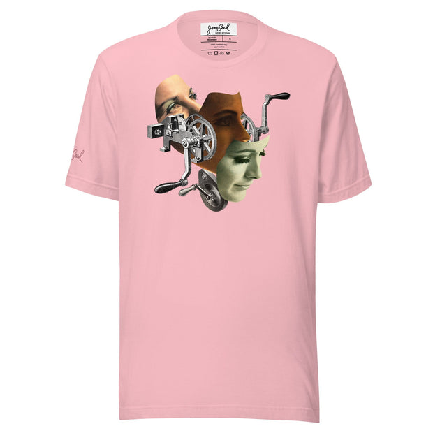 JOAN SEED Pink / S Multiple Mask Machine Unisex Essential Fit Crew Neck T-Shirt