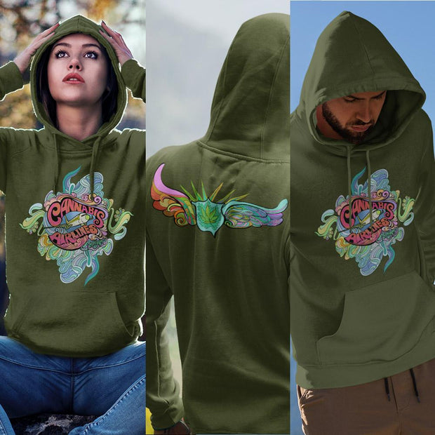 JOAN SEED Outerwear Cannabis Airlines Unisex Midweight Hoodie