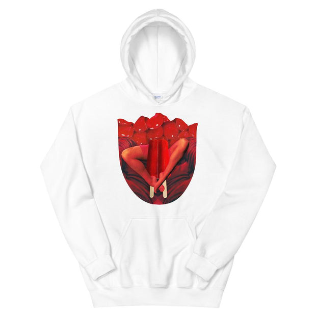 JOAN SEED Outerwear White / S Cherry Surprise Unisex Midweight Hoodie