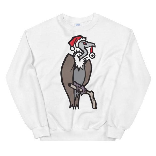 JOAN SEED Outerwear White / S Christmas Vulture Unisex Midweight Sweatshirt