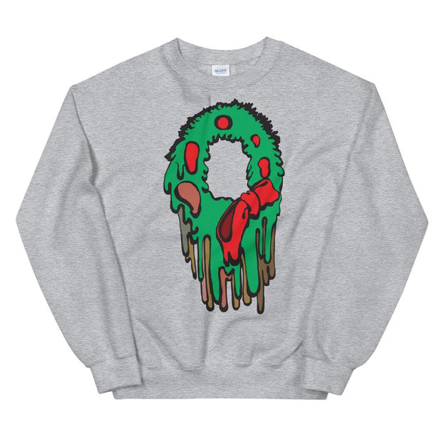 JOAN SEED Outerwear Sport Grey / S Christmas Wreath Meltdown Unisex Midweight Sweatshirt