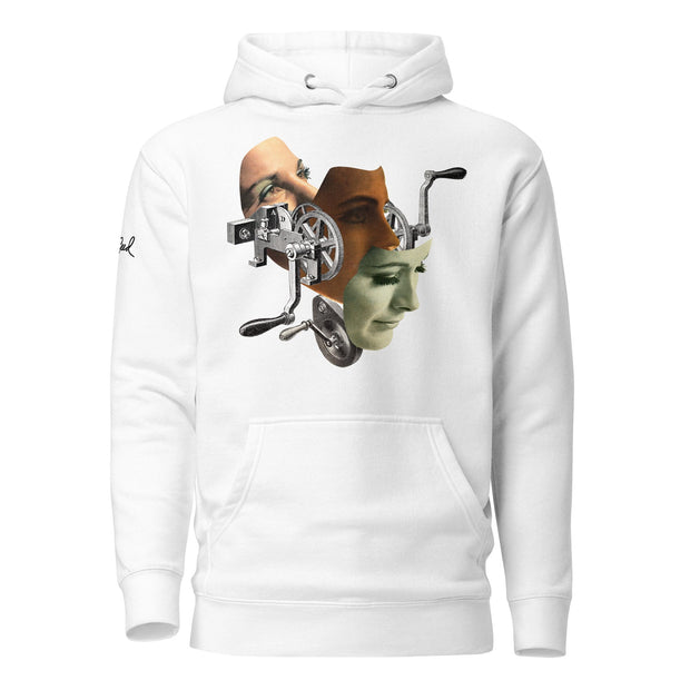 JOAN SEED Outerwear White / S Multiple Mask Machine Unisex Midweight Hoodie