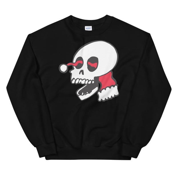 JOAN SEED outerwear Black / S Santa Skull Unisex Midweight Sweatshirt