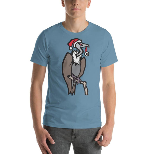 JOAN SEED Shirts & Tops Steel Blue / S Christmas Vulture Men's Essential Fit Crew Neck T-Shirt