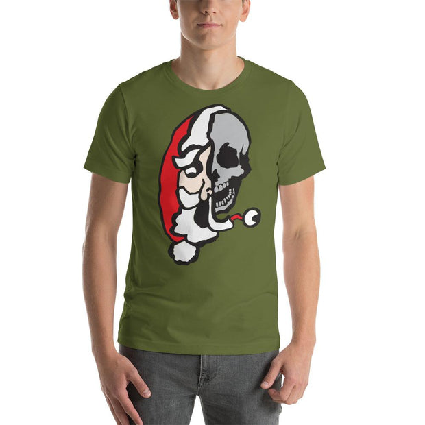 JOAN SEED Shirts & Tops Olive / S Dark Santa Men's Essential Fit Crew Neck T-Shirt