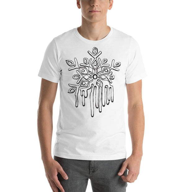 JOAN SEED Shirts & Tops White / S Snowflake Meltdown Men's Essential Fit Crew Neck T-Shirt