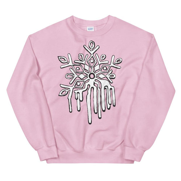 JOAN SEED Light Pink / S Snowflake Meltdown Unisex Midweight Sweatshirt
