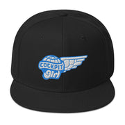 JOAN SEED Sports Products Black Cockpit Girl Embroidered Snapback Cap