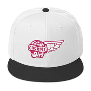 JOAN SEED Sports Products Black / White / White Cockpit Girl Embroidered Snapback Cap
