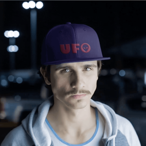 Ufo Embroidered Snapback Cap