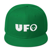 JOAN SEED Sports Products WHITE / Green Ufo Embroidered Snapback Cap