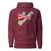 JOAN SEED Maroon / S Time Slip Over Albuquerque Unisex Midweight Hoodie