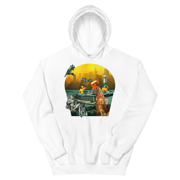 JOAN SEED Unisex Art Fashion White / S Symphony In Gold Unisex Midweight Hoodie